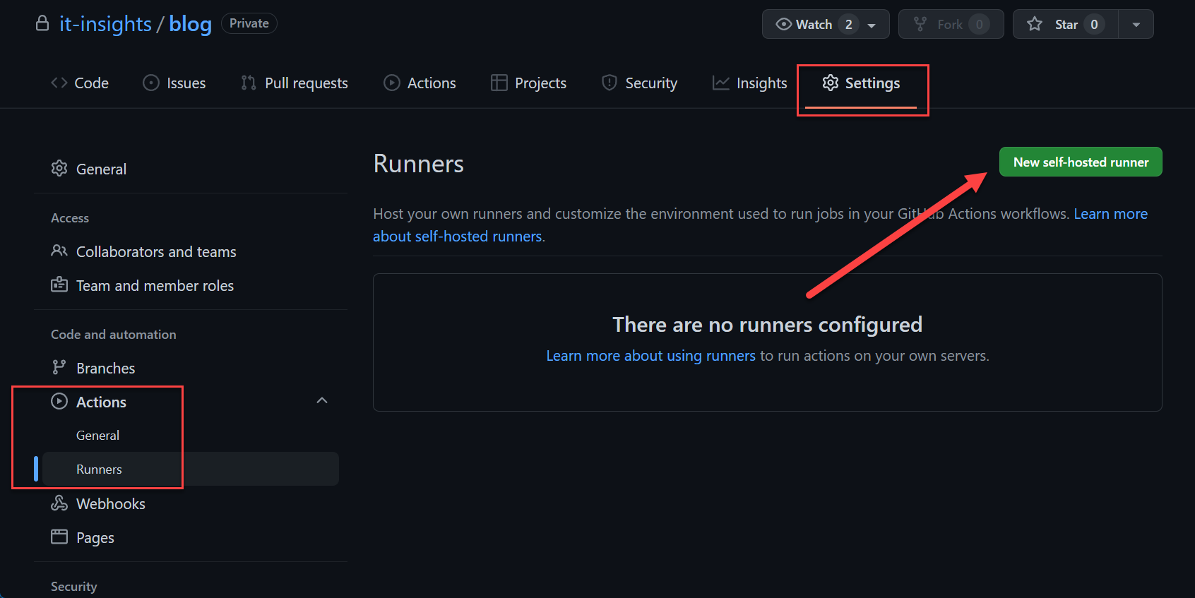 GitHub Actions - Add Self hosted Runner